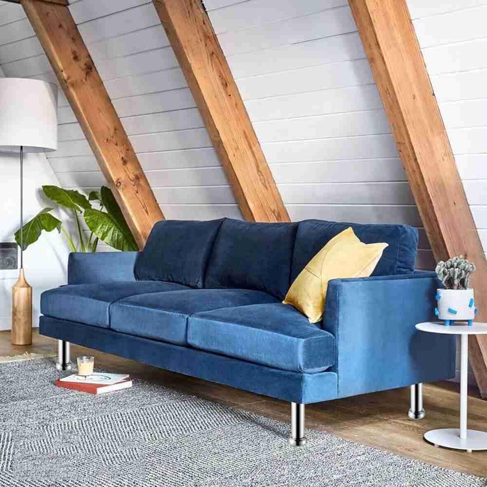 Pata Para Sofá y Muebles Redonda Acero Cromo 12 cm Con Tornillos