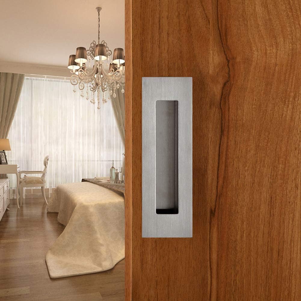 Jaladera De Embutir Rectangular Acero Inoxidable 120 mm