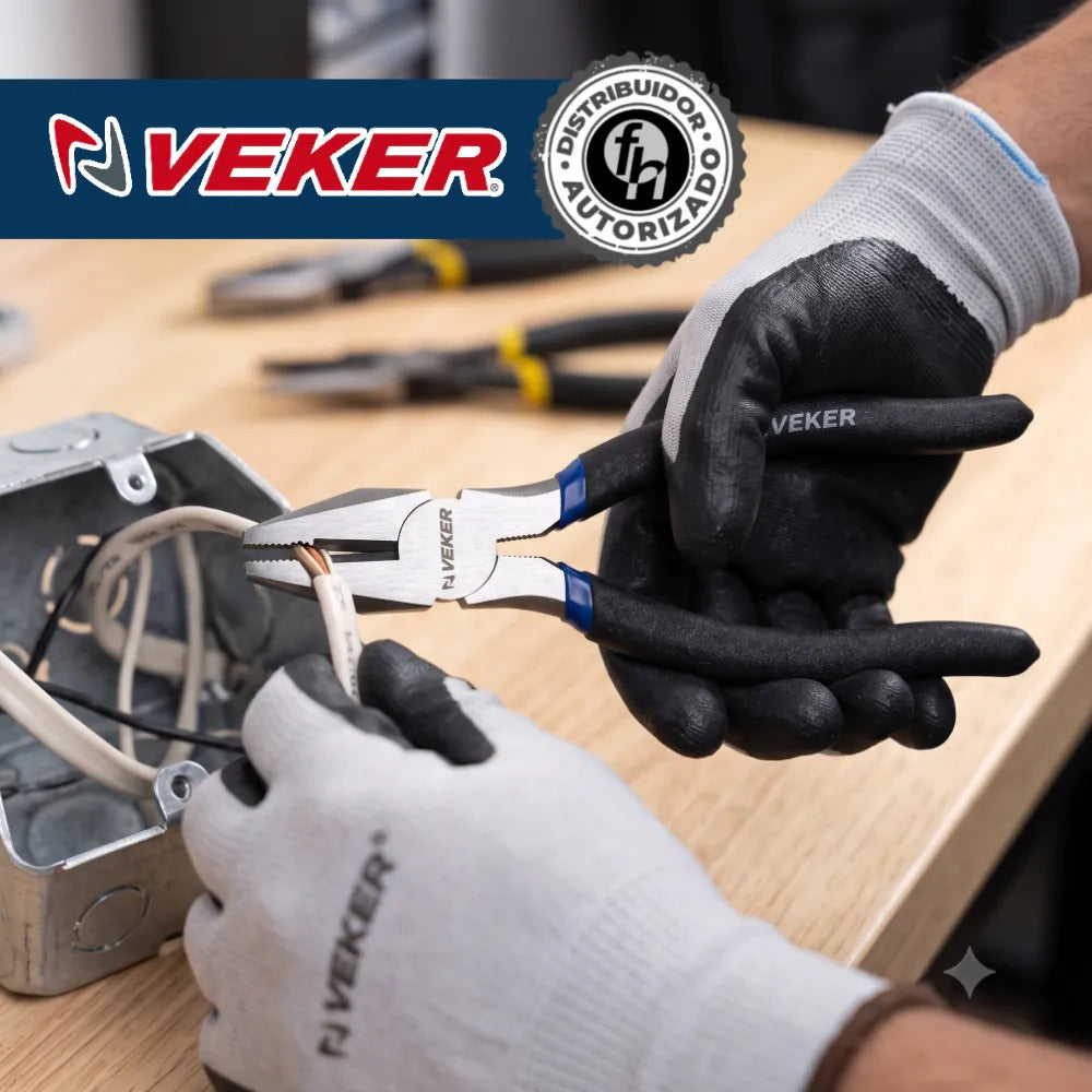 Pinza Electricista Con Pelacables Para Corte 7" Veker 12673