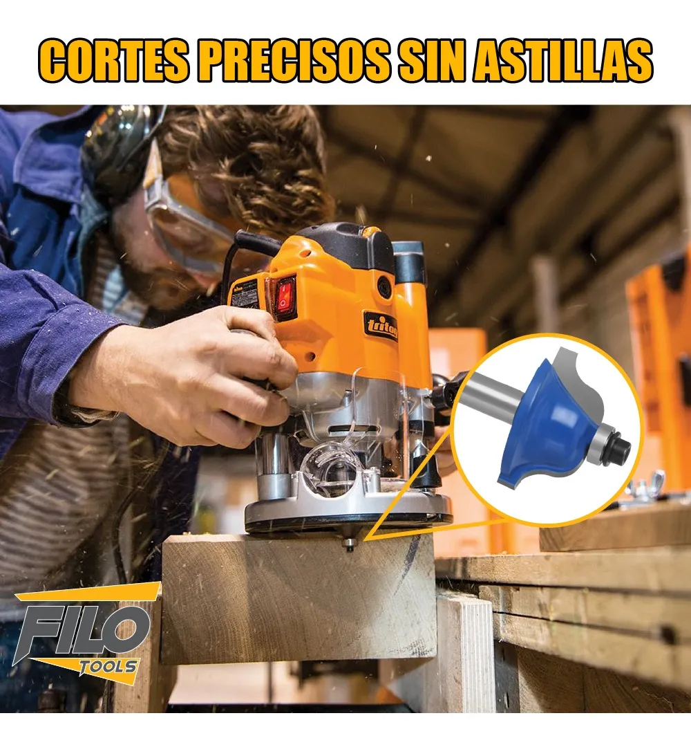 Broca Para Router 1 1/8'' Rebajadora de Madera Romana 1 Pieza