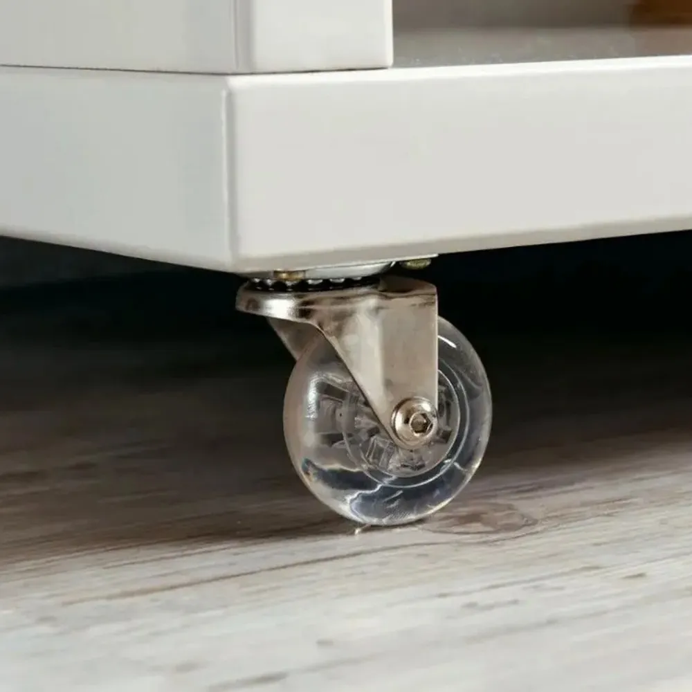 Rodaja Rueda Transparente 100 mm Con Placa Sin Freno 1 Pieza