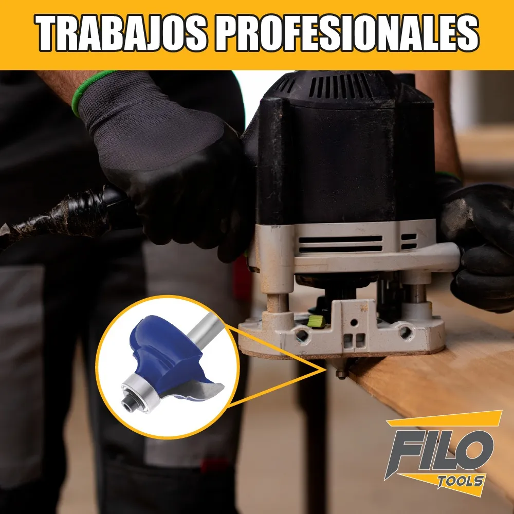 Broca Para Router 1/4'' Rebajadora de Madera Corte Clásico 1 Pieza