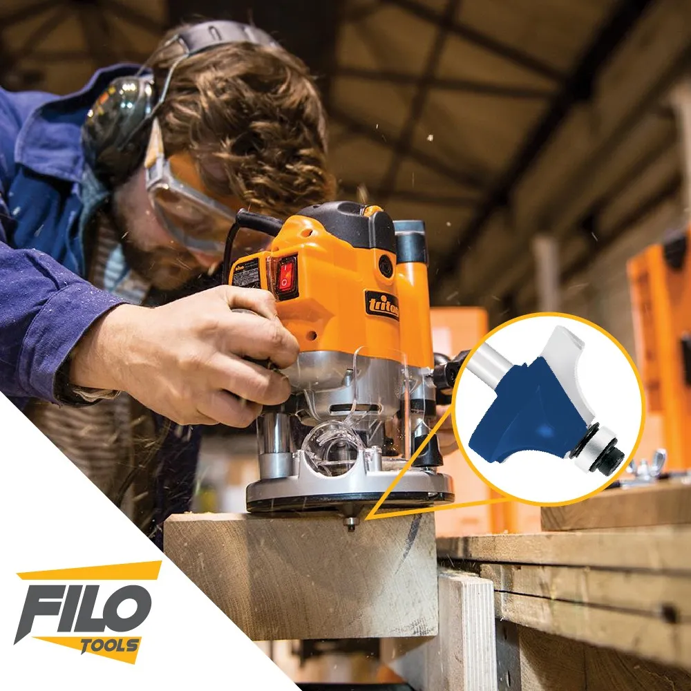 Broca Para Router 1 1/2'' Rebajadora de Madera con Moldura 1 Pieza