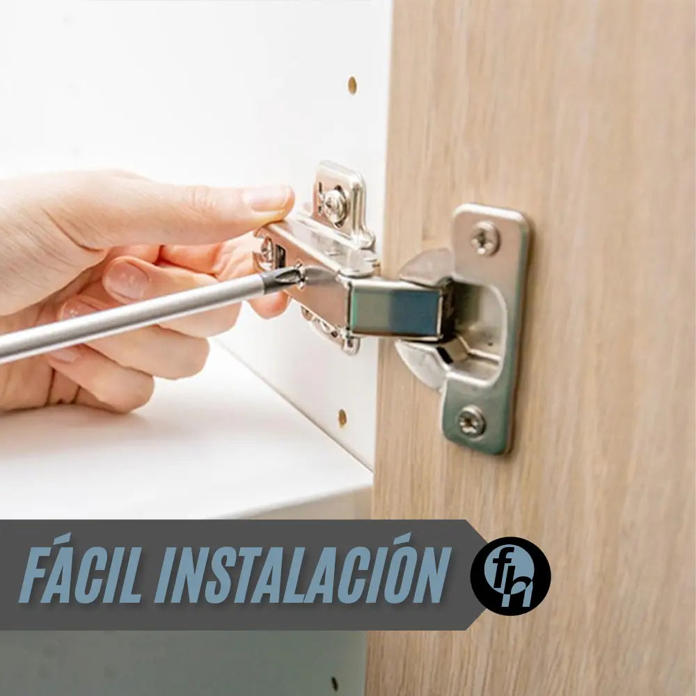Bisagra Bidimensional 35 mm Cobertura Semi Curva/Media 4 Perforaciones FH