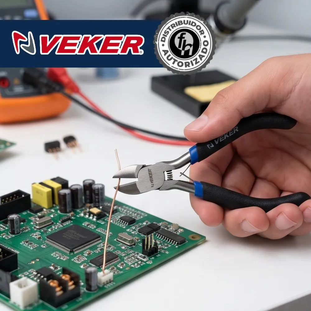 Mini Pinza De Corte Diagonal Precisión 4" Pulgadas Veker 12664 Alicate