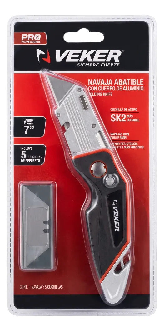 Cutter Navaja Abatible Utilitaria 7pulg Con Repuestos Pro