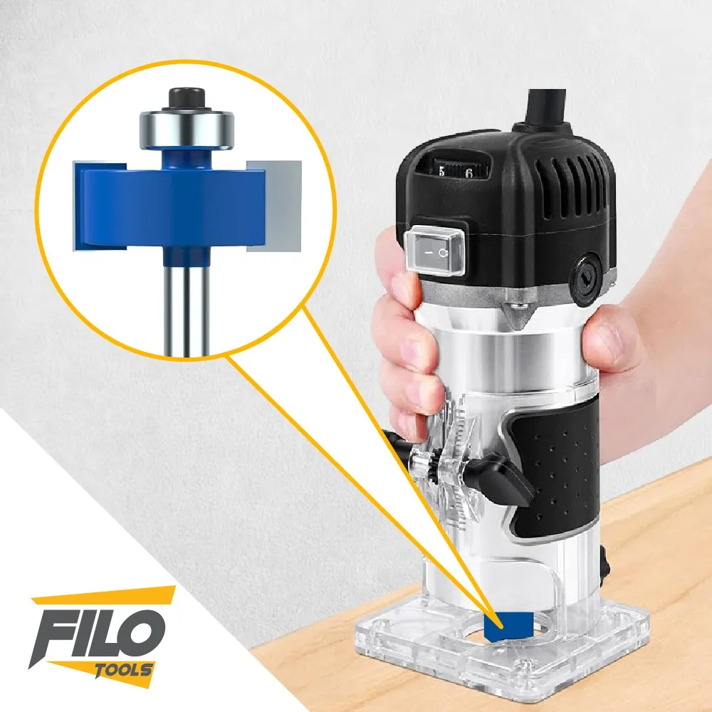 Set 3 Piezas Broca Para Router Rebajadora de Madera Corte T