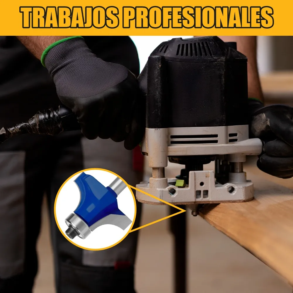 Broca Para Router 1 1/8'' Rebajadora de Madera Redondeadora 1 Pieza