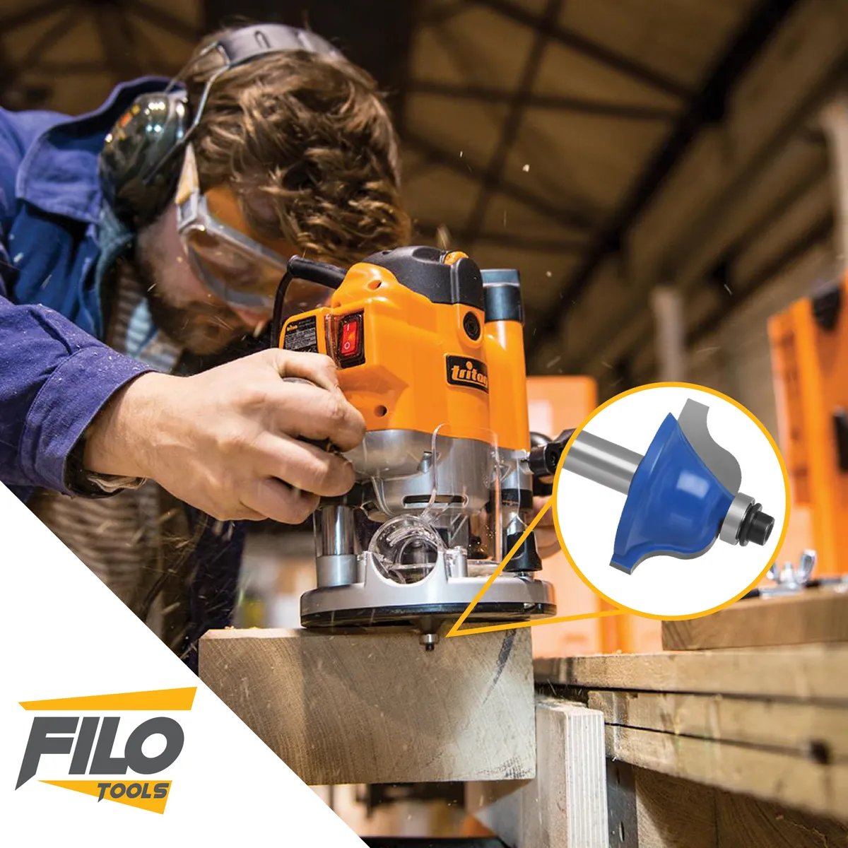 Set 3 Piezas Broca Para Router Rebajadora de Madera Romana