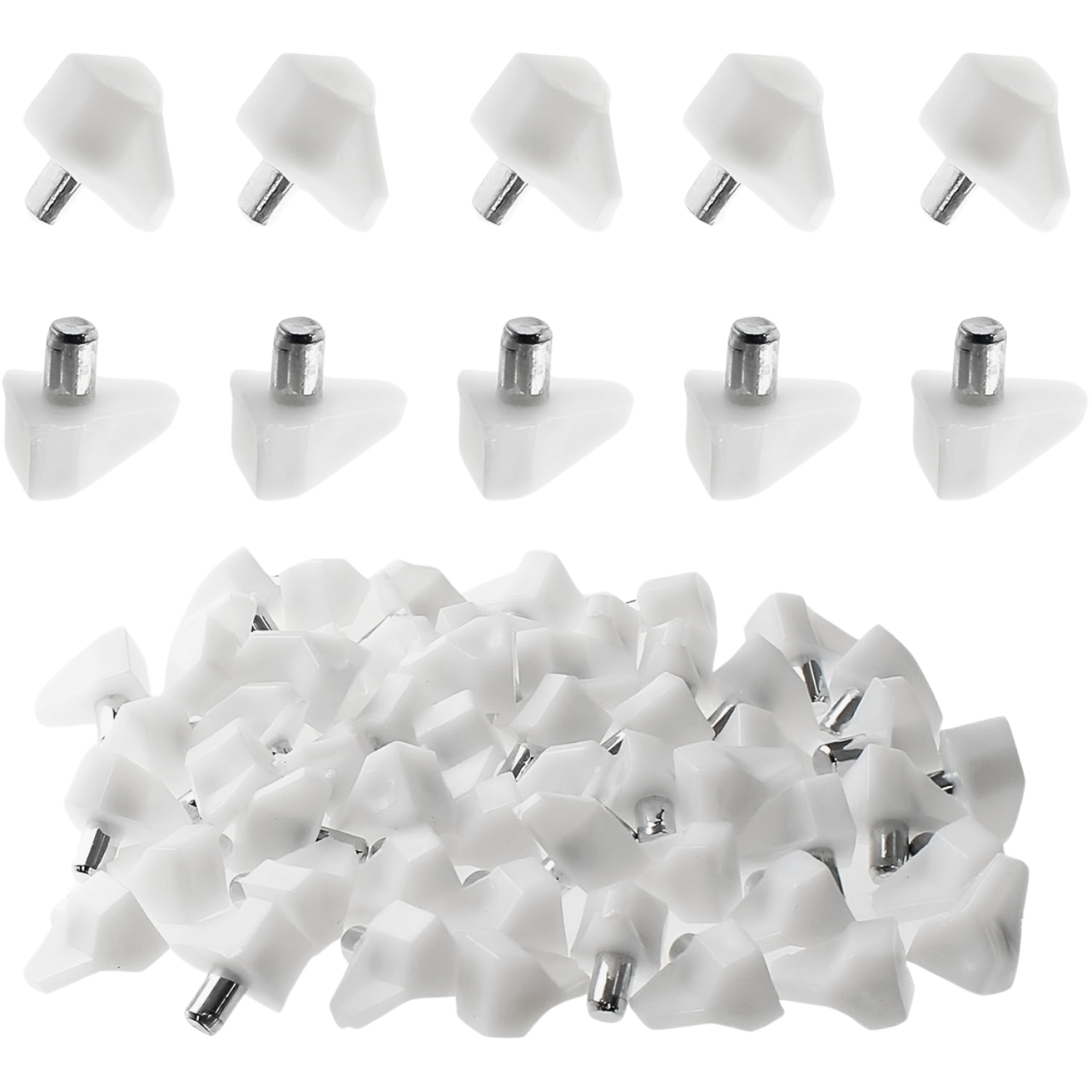Soporte Entrepaño Ménsula Blanco Perno Metálico 100 Piezas