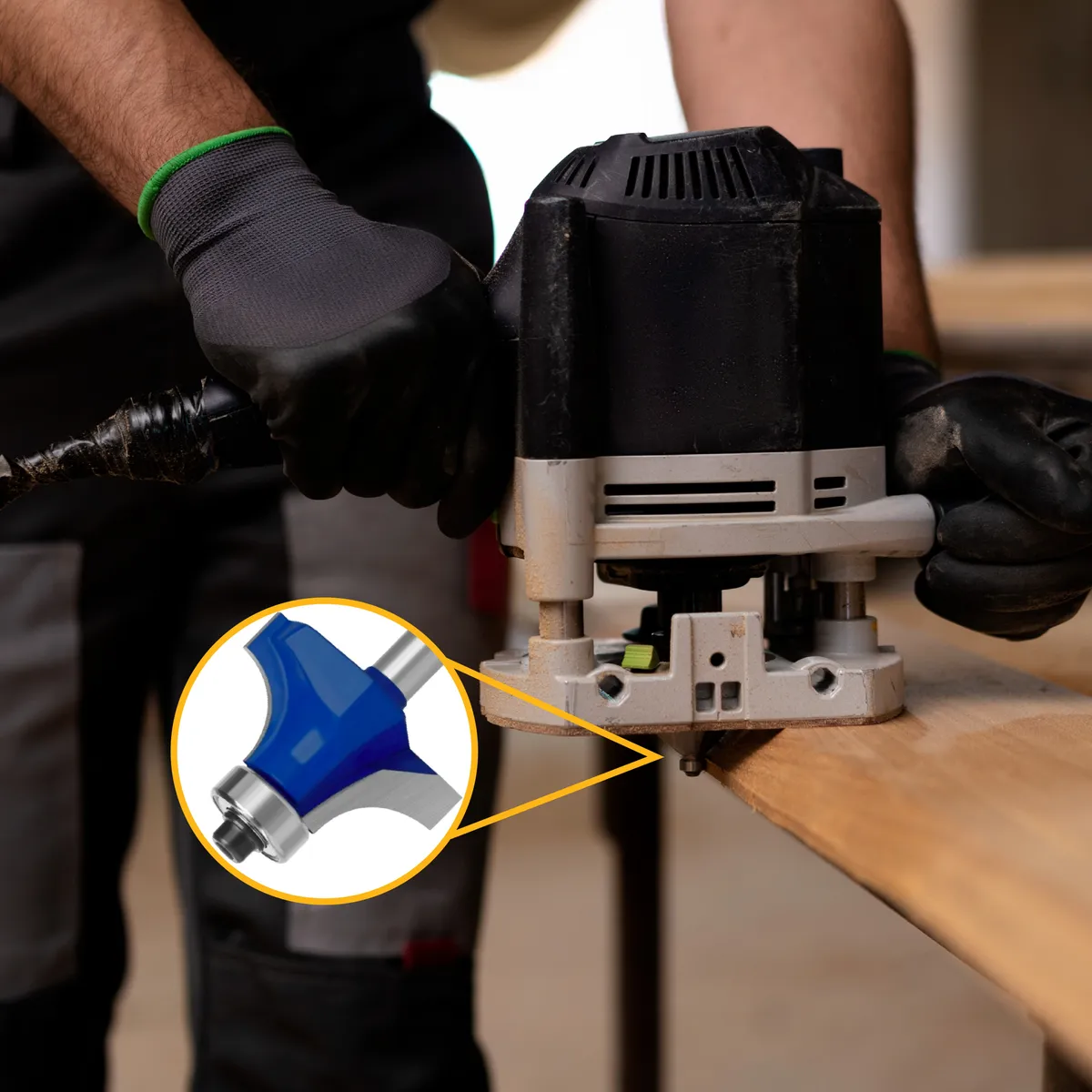 Set 5 Piezas Broca Para Router Rebajadora de Madera Redondeadora