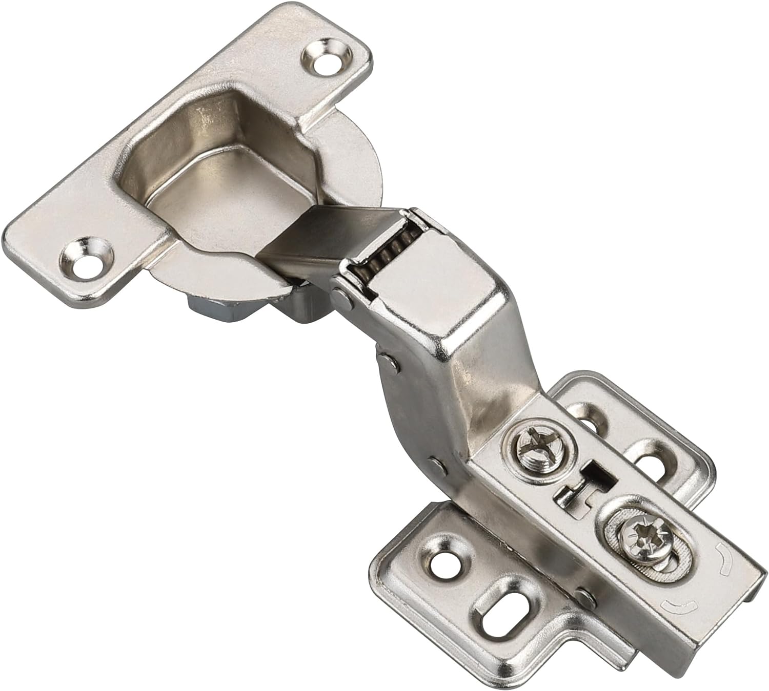 Bisagra Bidimensional 40 mm Cobertura Curva/Interna 4 Perforaciones