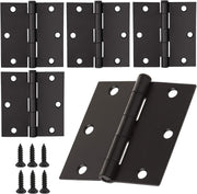 Bisagras 3x3 Pulgadas Para Puertas de Madera Negro Mate Con Tornillos