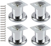 Pata Para Sofá y Muebles Redonda Acero Cromo 5 cm Con Tornillos
