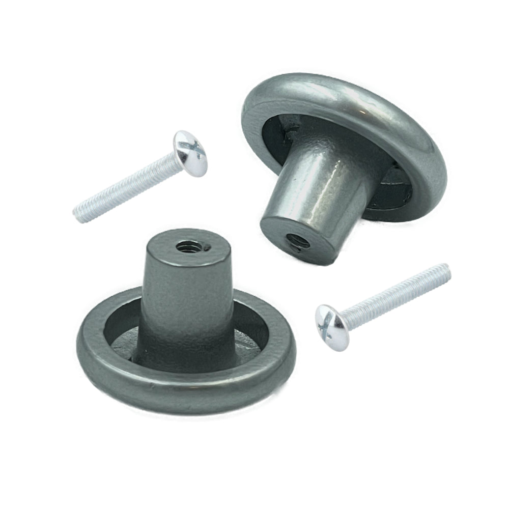 Botón Cromo Satinado Con Tornillo 7519 31 mm