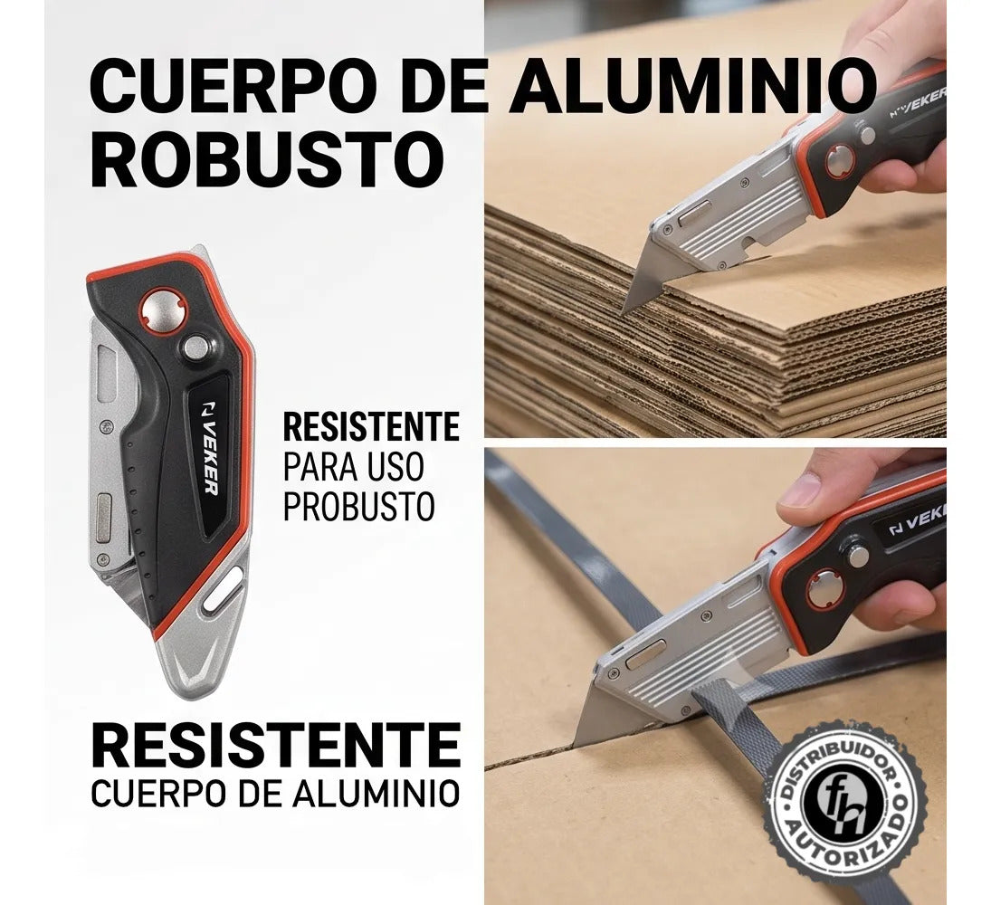 Cutter Navaja Abatible Utilitaria 7pulg Con Repuestos Pro