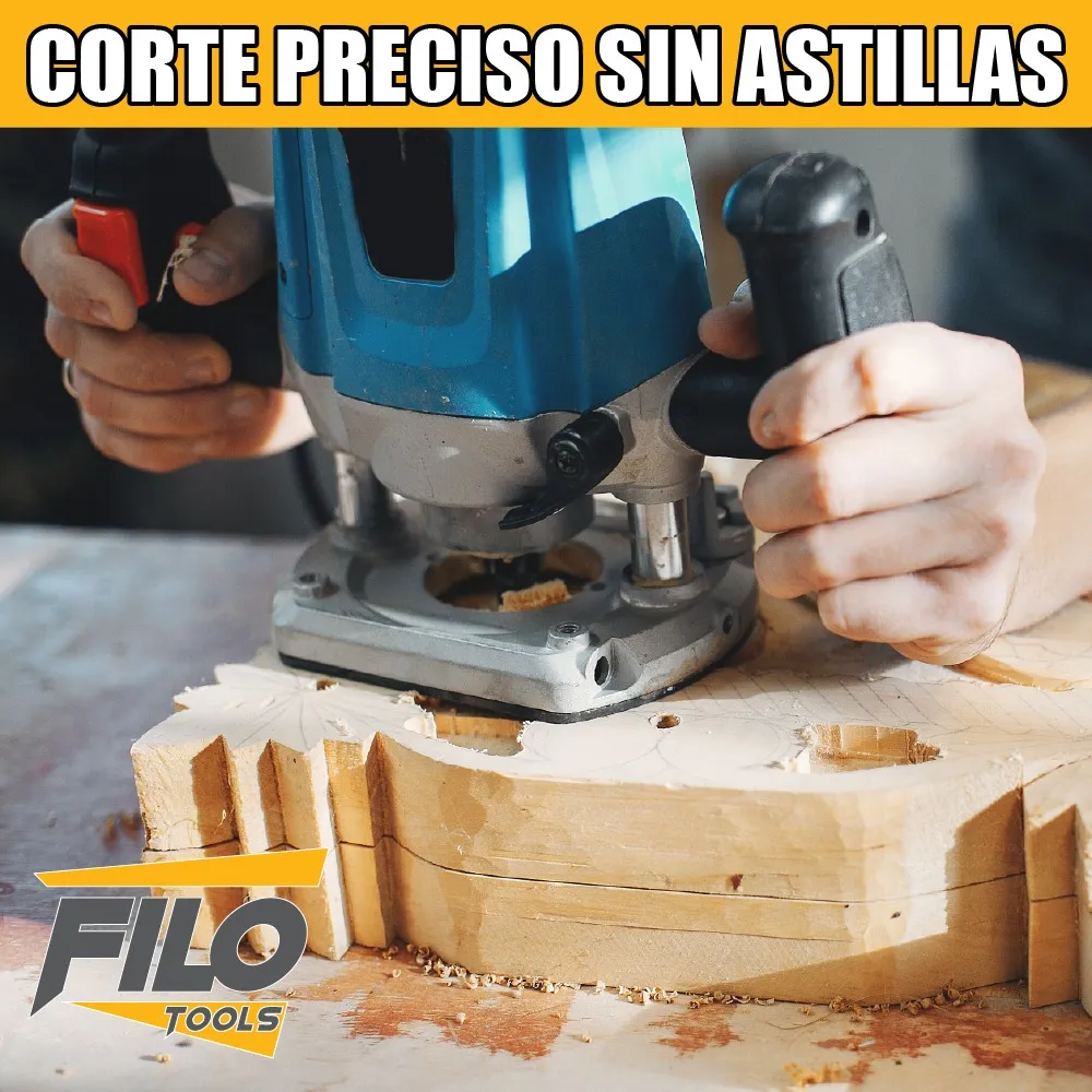Broca Para Router 1/2'' Rebajadora de Madera Corte Clásico 1 Pieza
