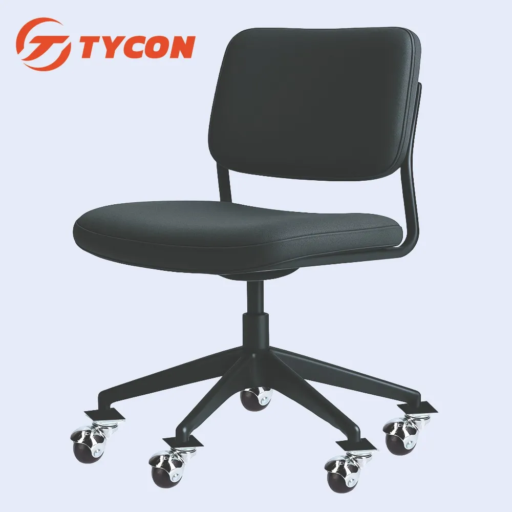 Rodaja Bola Giratoria 50 mm Con Placa Hule Negro