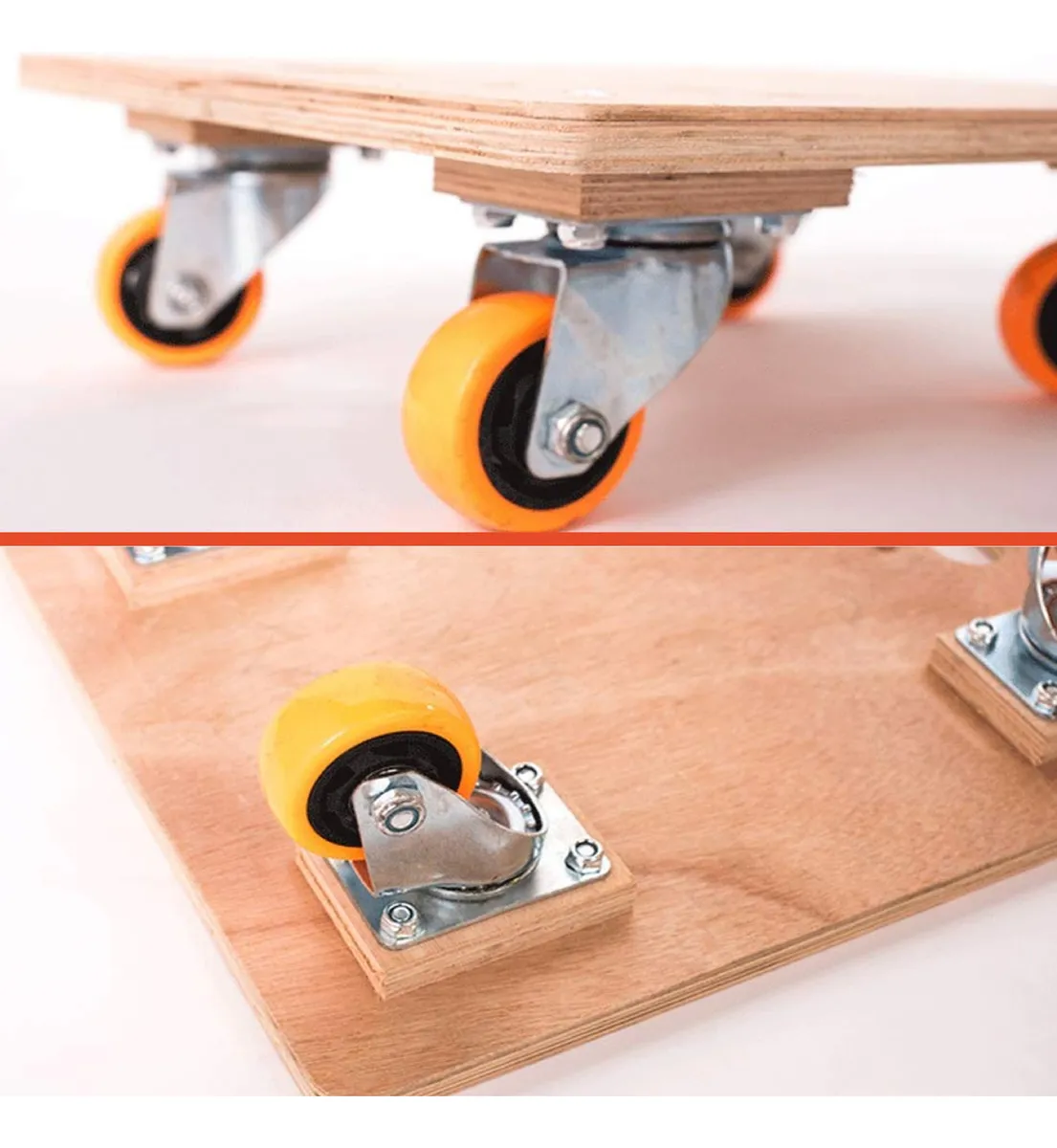 Rodaja Giratoria Rueda 50 mm Galvanizada Doble Balero