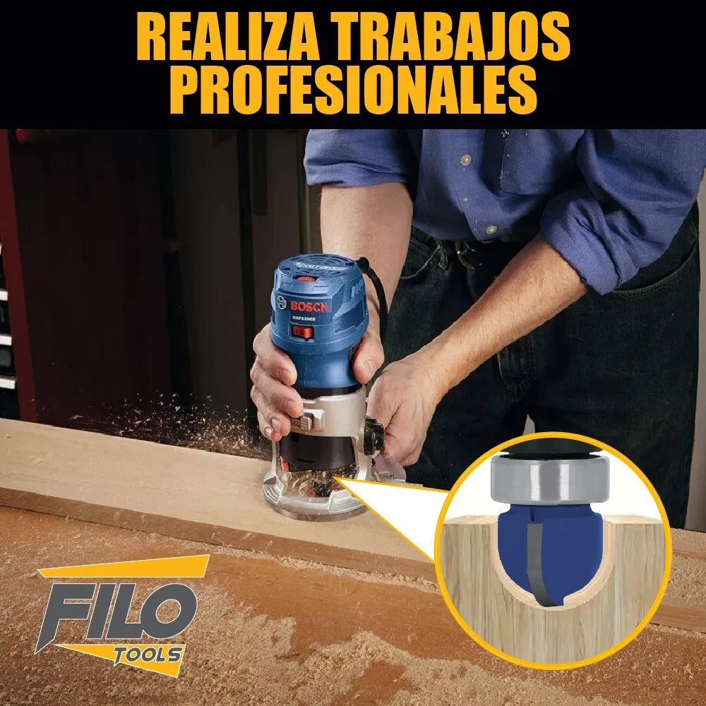 Broca Para Router 3/4'' Rebajadora de Madera Media Caña 1 Pieza