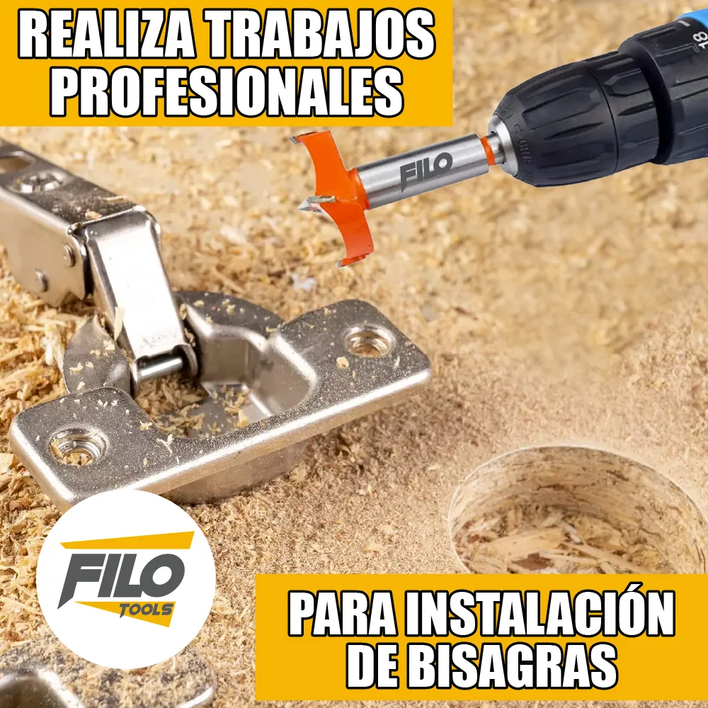 Broca Tipo Forstner Para Madera 45 mm Carburo De Tungsteno