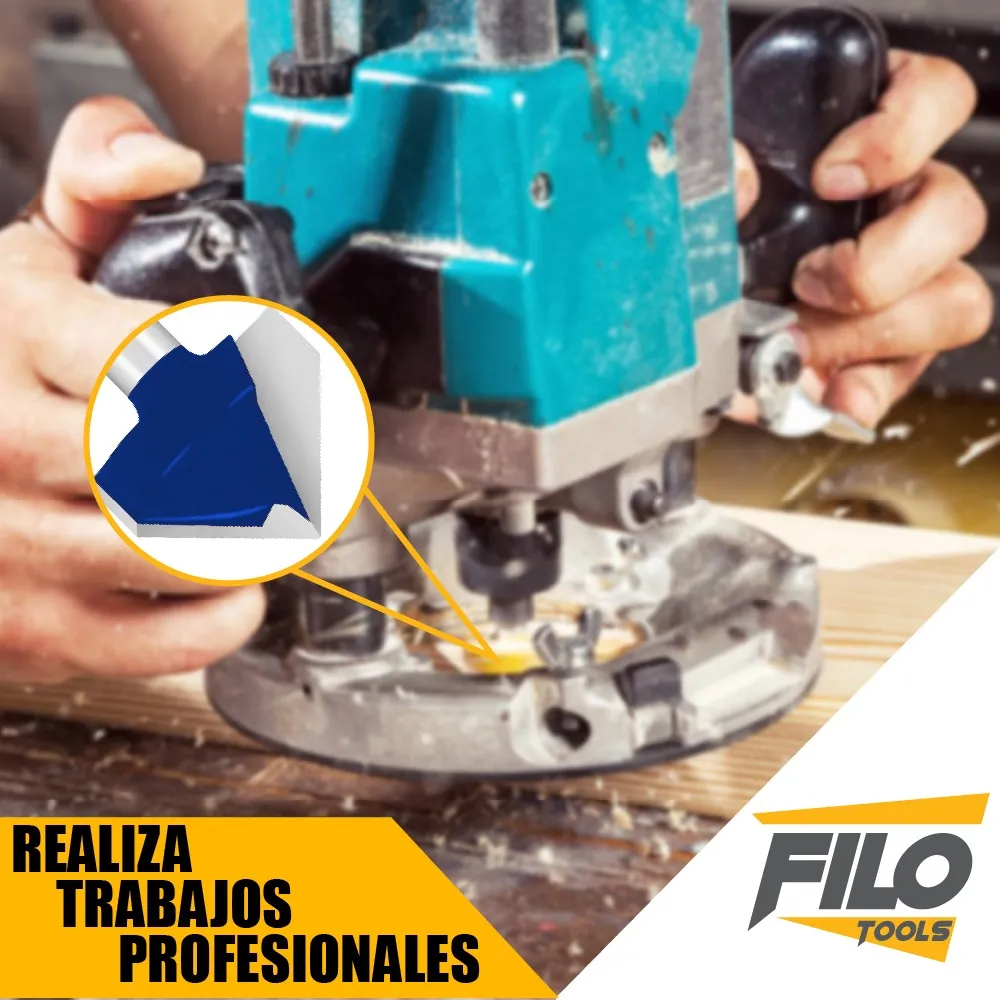 Broca Para Router 90° Rebajadora de Madera Corte V 1 Pieza