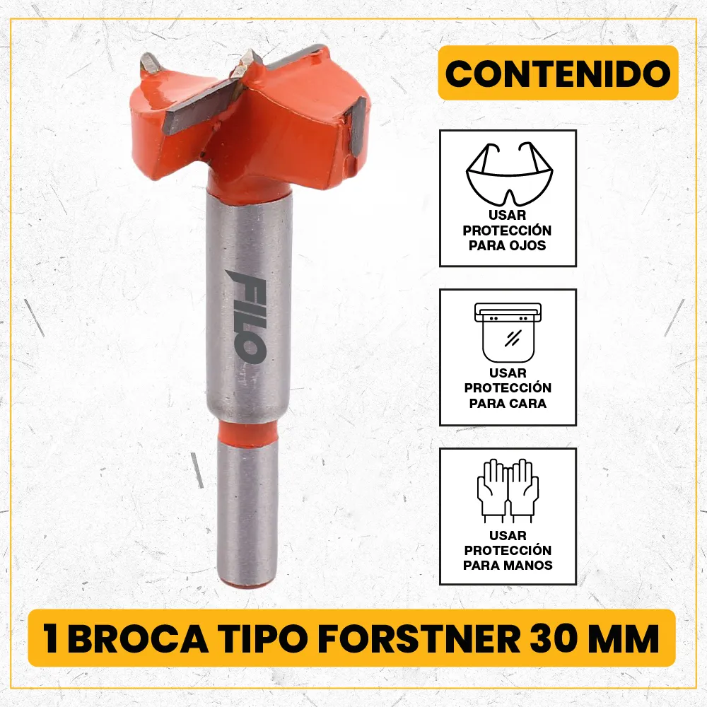 Broca Tipo Forstner Para Madera 30 mm Carburo De Tungsteno