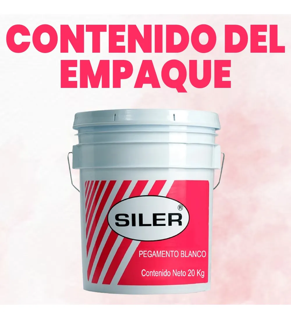 Pegamento Blanco Artesanal Etiqueta Rosa Siler 20 kg