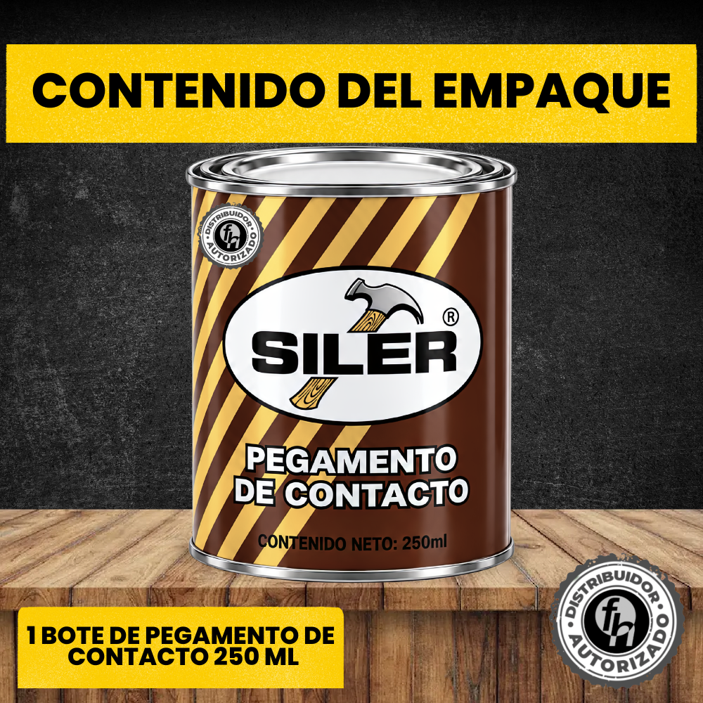 Pegamento Universal De Contacto Amarillo Siler Línea Dorada 250 ml