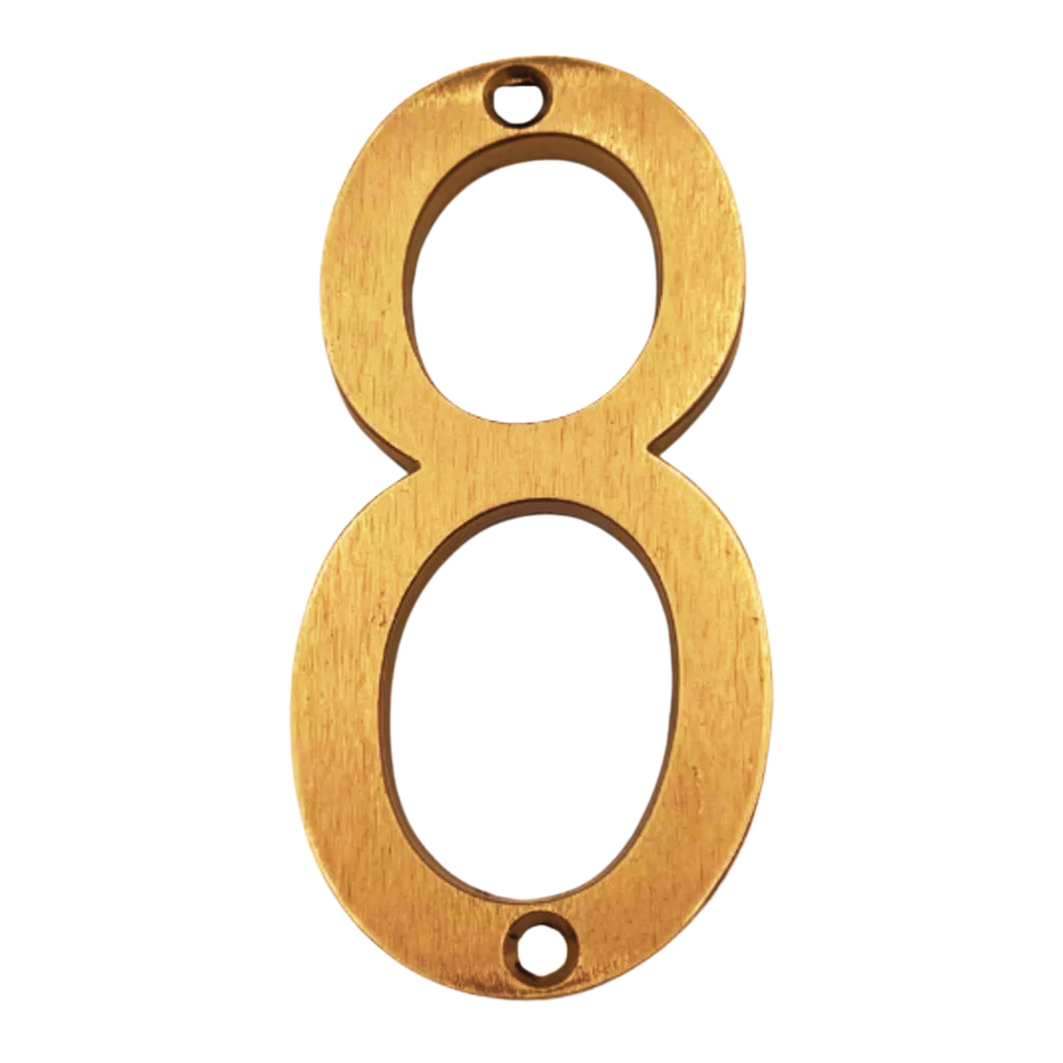 Números Residenciales Latón Brillante Exterior Casa Altura 10 cm Aluminio 3D