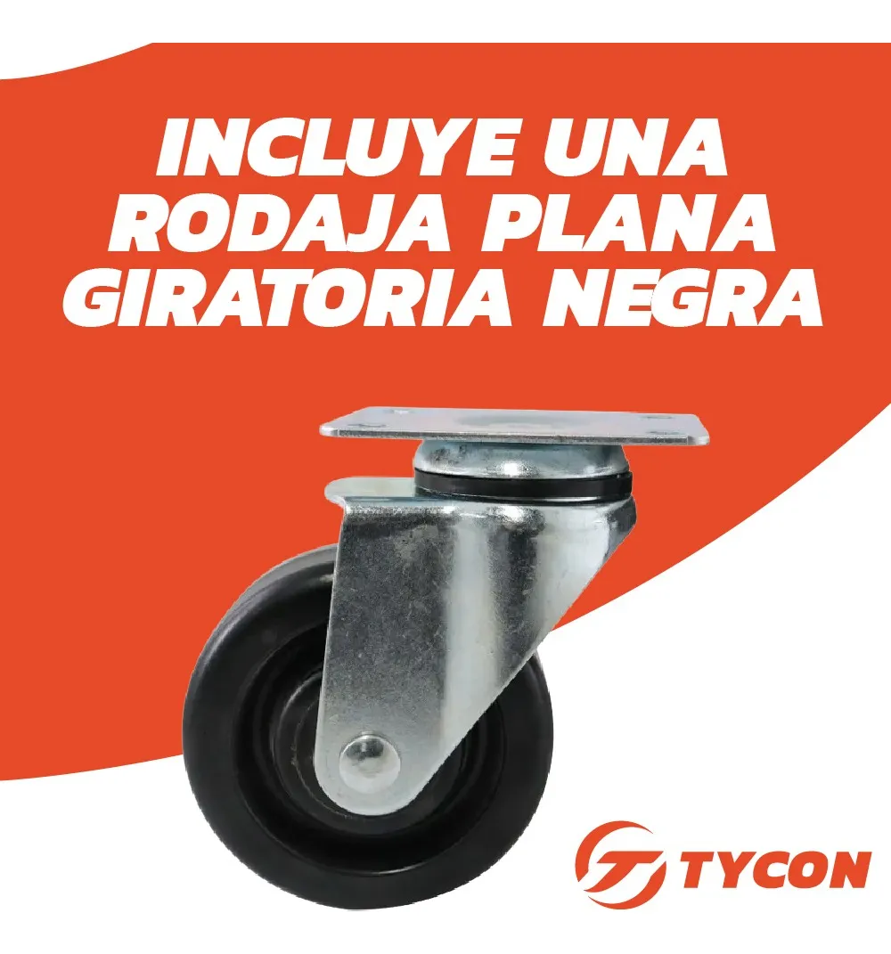 Rodaja Rueda Giratoria Hule 25 mm Con Balero y Placa 1 Pieza