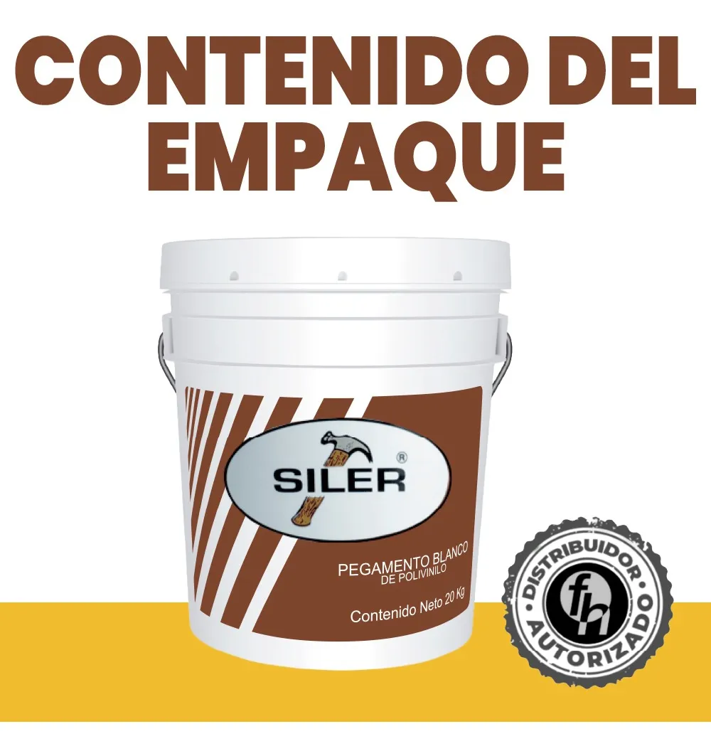 Pegamento Blanco Para Madera B20 Siler Etiqueta Café 20 kg