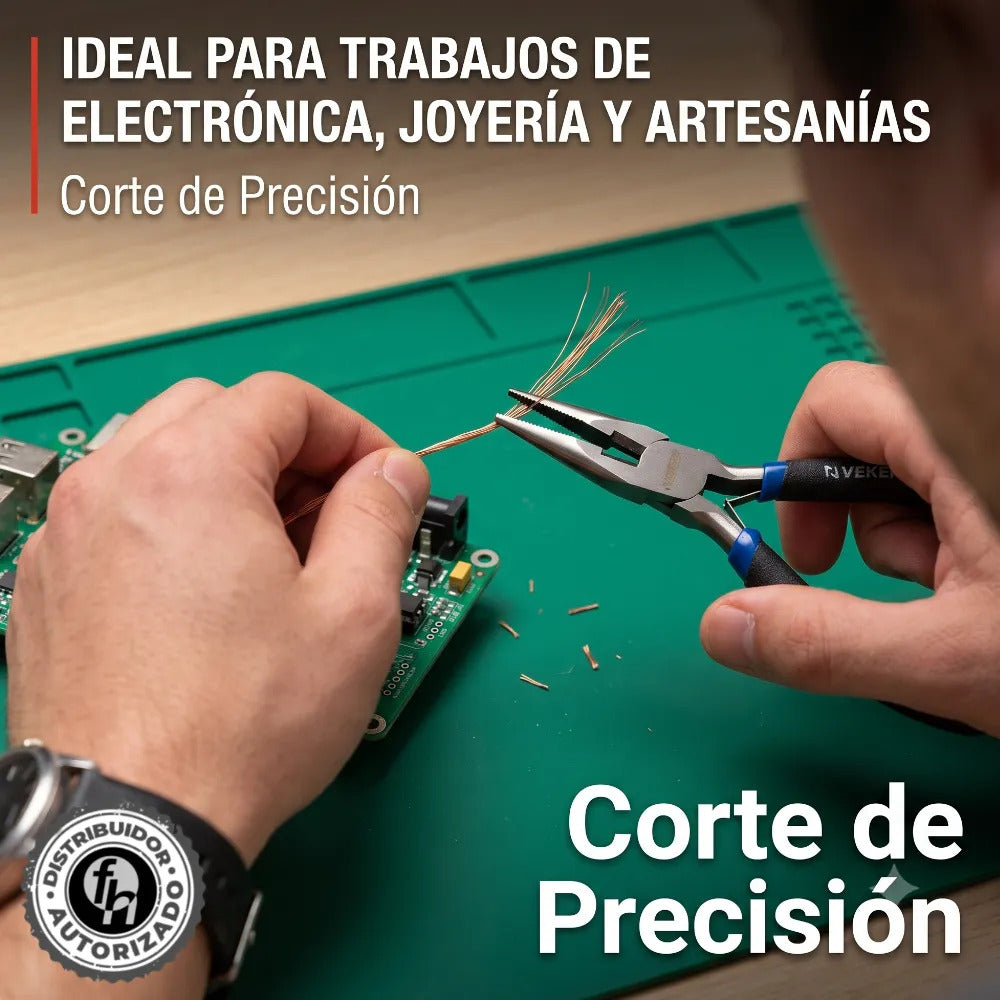 Mini Pinza De Punta Y Corte Electricista 5" Pulgadas Veker 12663 Alicate De Punta