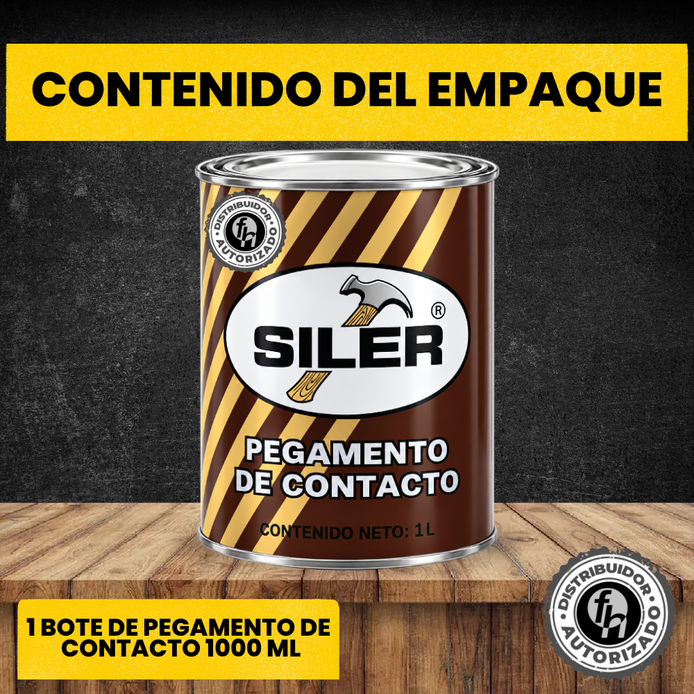 Pegamento Universal De Contacto Siler Línea Dorada 1 Litro Amarillo