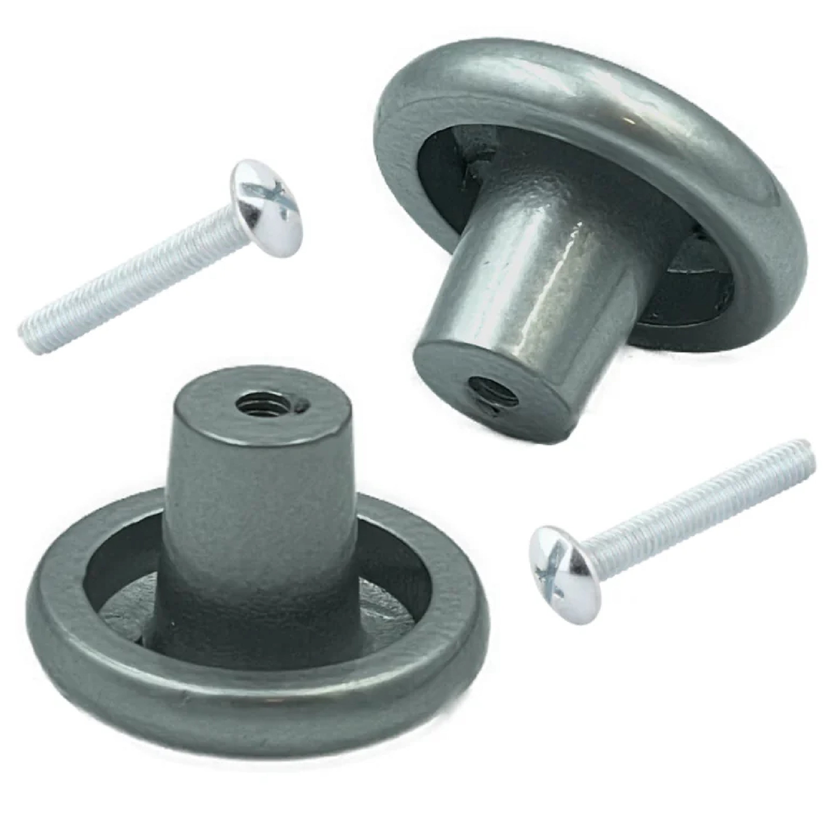 Botón Cromo Satinado Con Tornillo 7519 31 mm