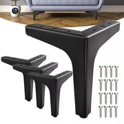 Pata Para Sofá y Muebles Metálica Triangular "Slim" Negro Mate