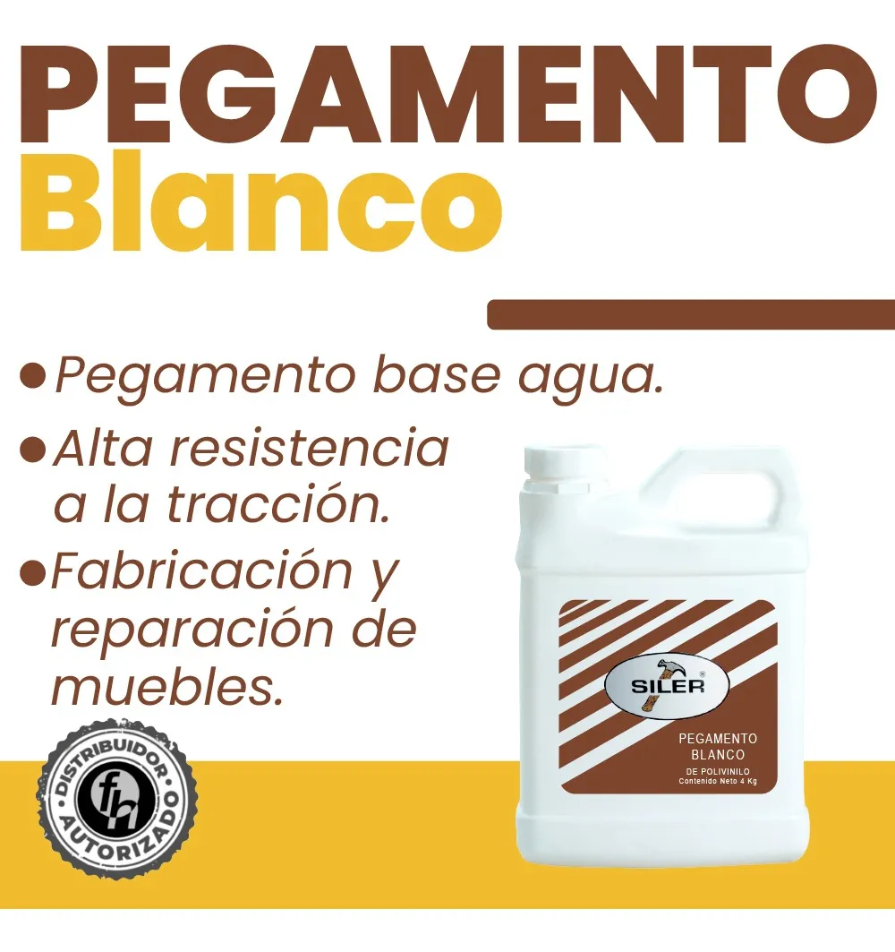 Pegamento Blanco B1000 Madera Siler Etiqueta Café 1 kg