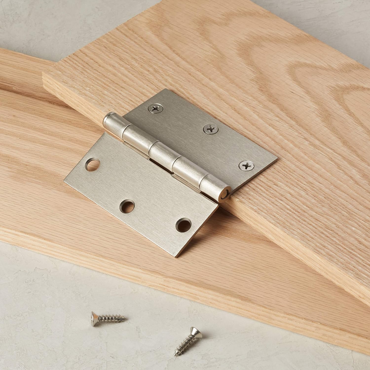 Bisagras 3x3 Pulgadas Para Puertas de Madera Níquel Satinado Con Tornillos
