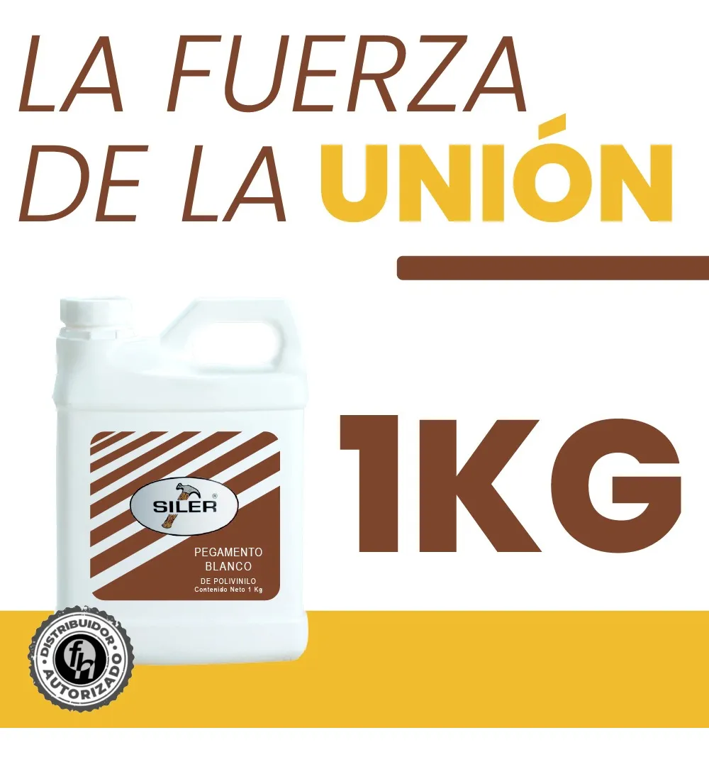 Pegamento Blanco B1000 Madera Siler Etiqueta Café 1 kg