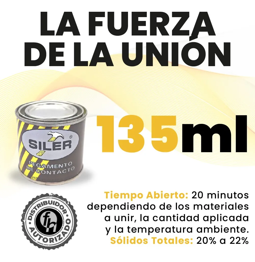 Pegamento Universal De Contacto Siler Línea Dorada 135 ml Amarillo