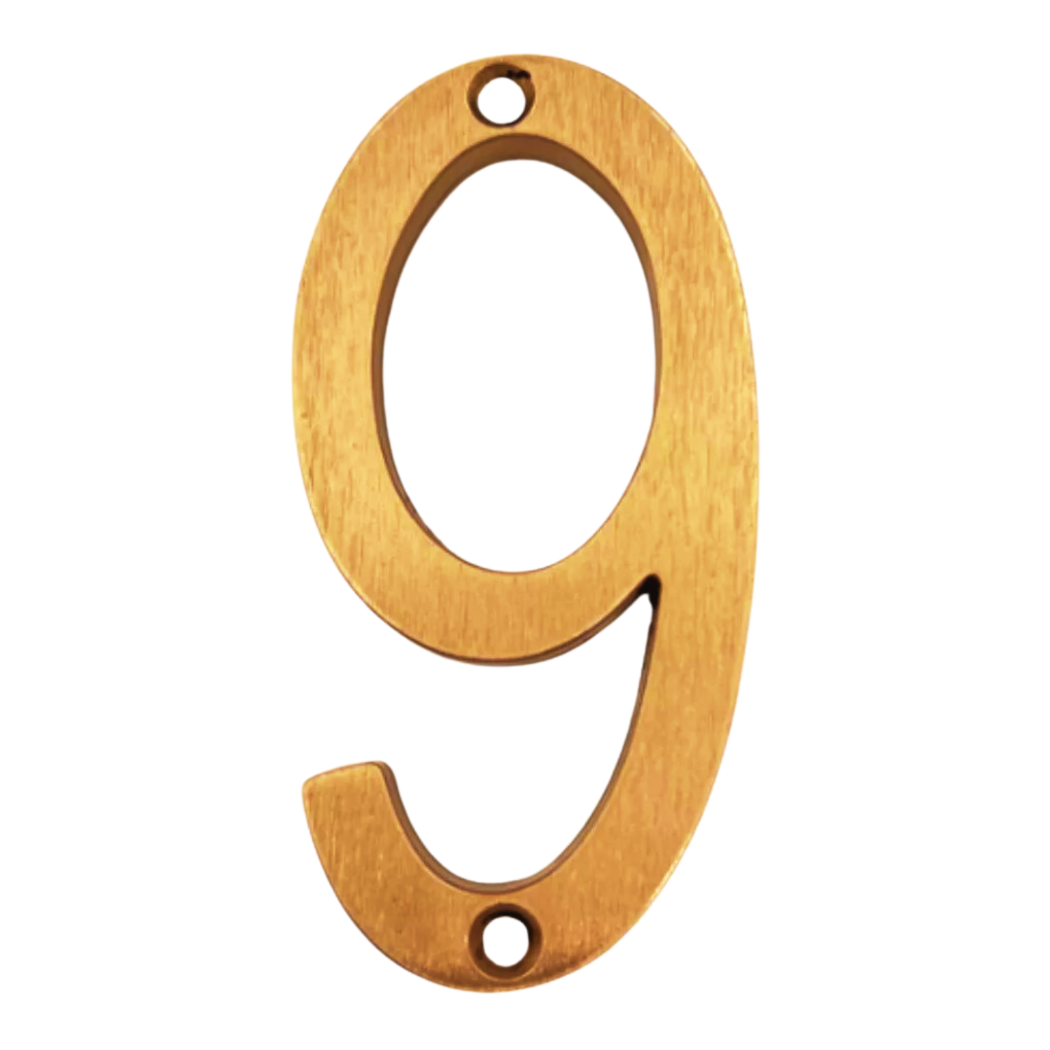 Números Residenciales Latón Brillante Exterior Casa Altura 10 cm Aluminio 3D