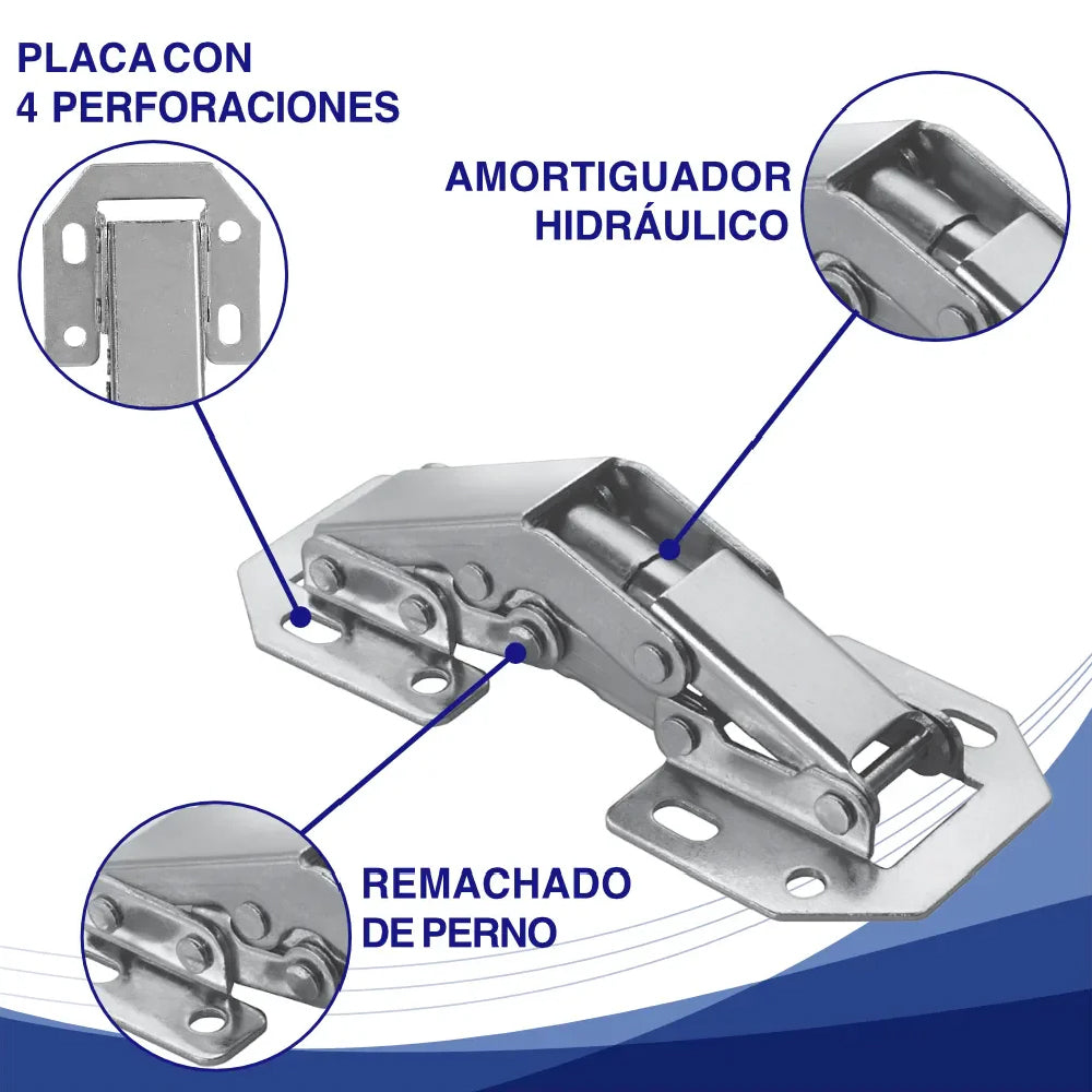 Bisagra Bidimensional De Sobreponer Ferrari Mini 90°