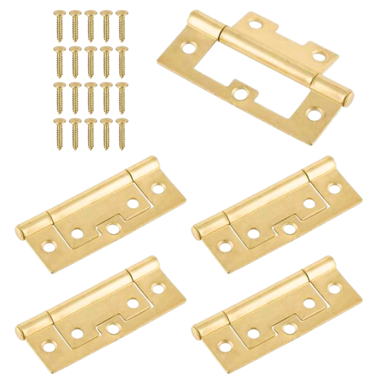Bisagra Bandera 3" Latón Brillante 10 Piezas Con Tornillos