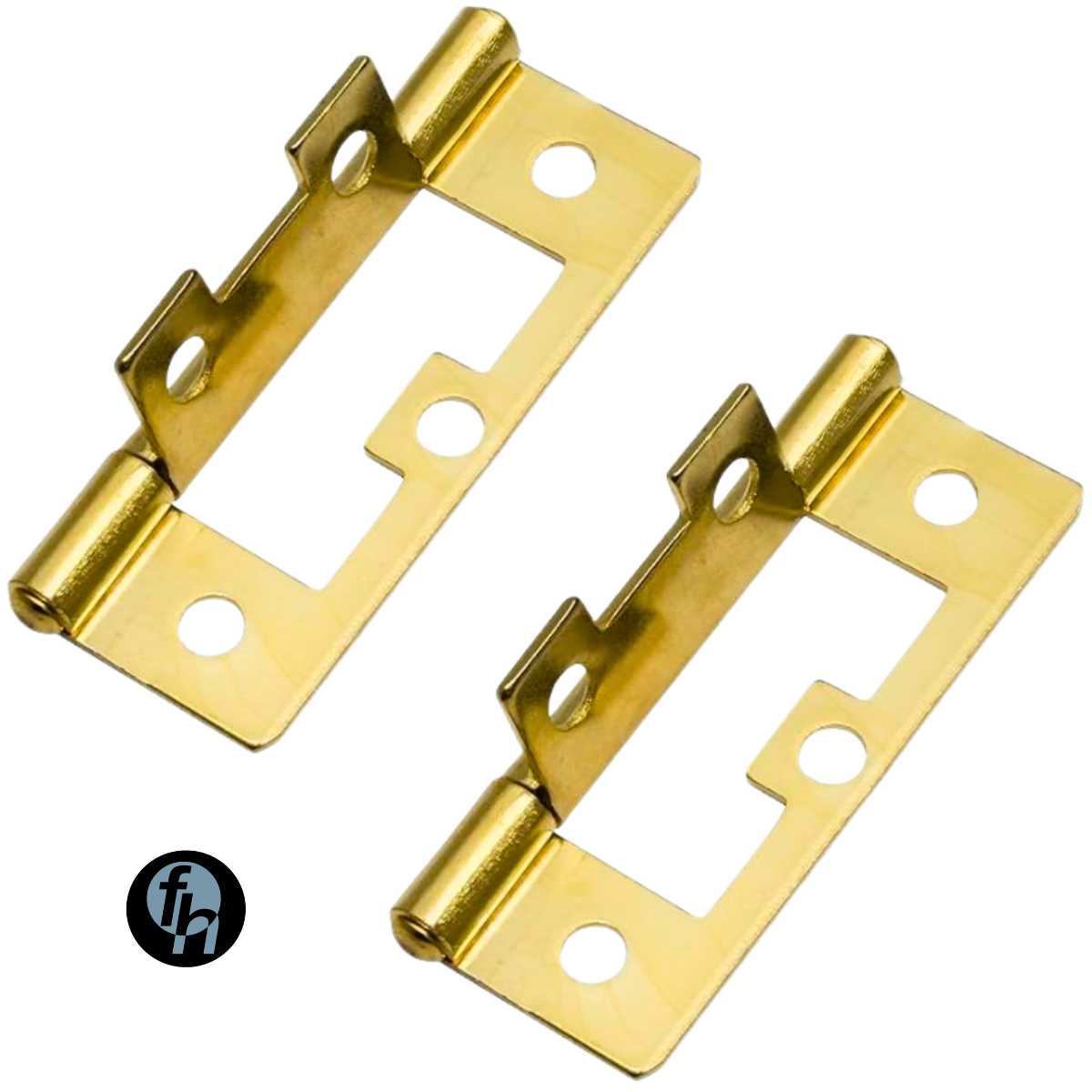 Bisagra Bandera 3" Latón Brillante 10 Piezas Con Tornillos