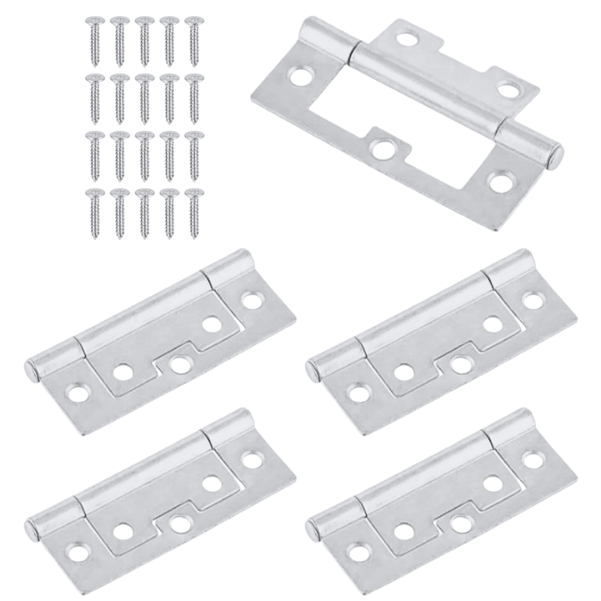 Bisagra Bandera 3" Níquel Satinado 10 Piezas Con Tornillos
