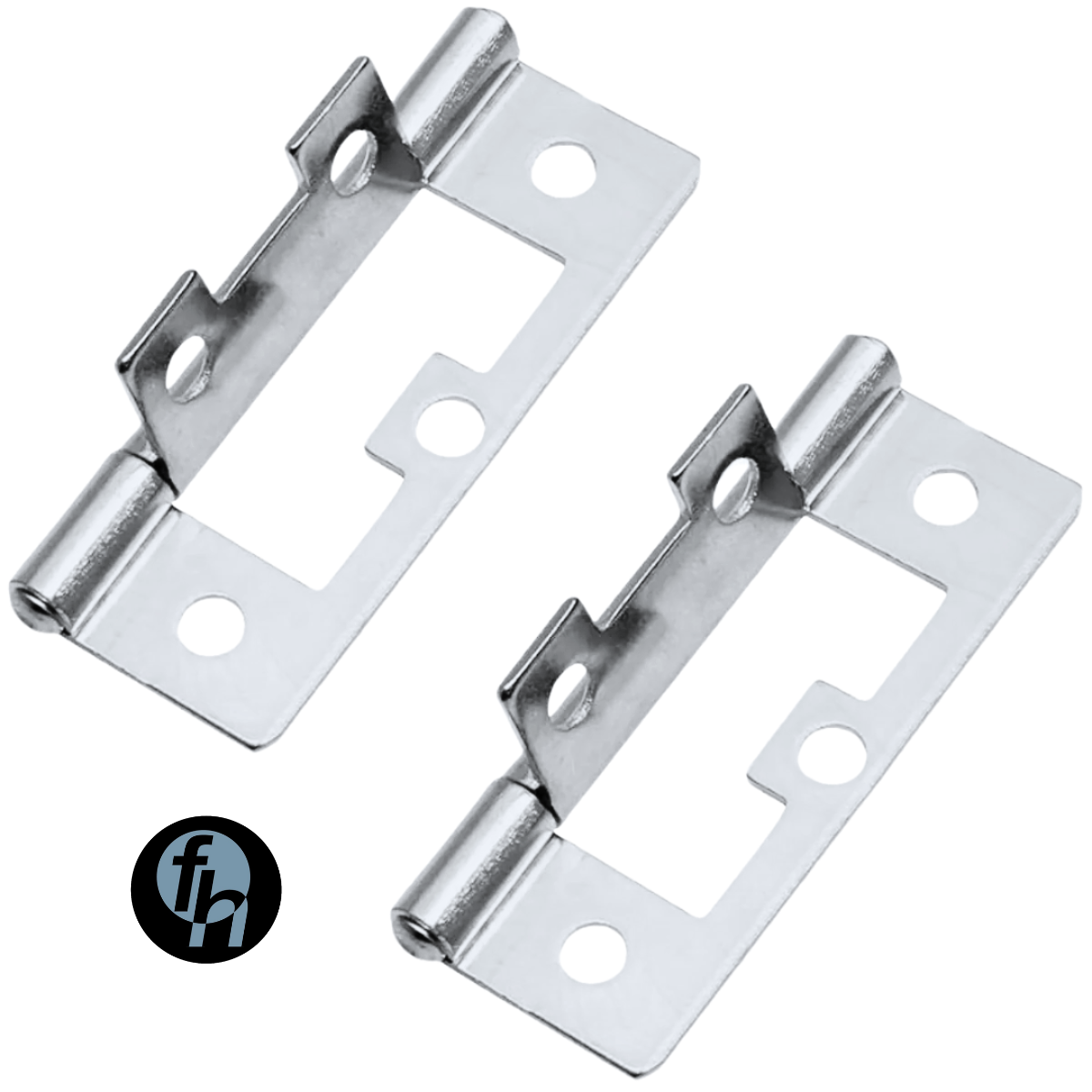 Bisagra Bandera 3" Níquel Satinado 10 Piezas Con Tornillos
