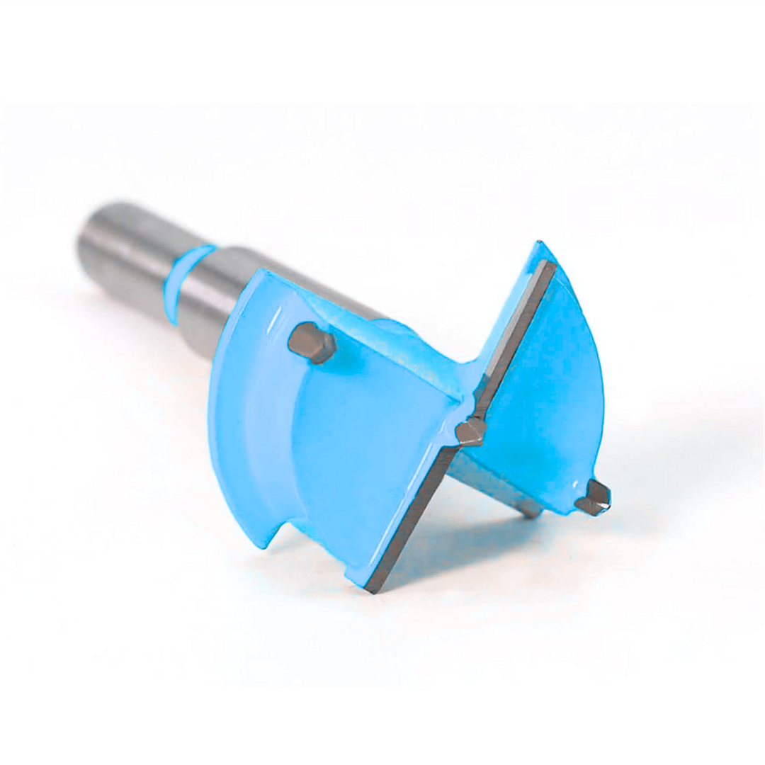 Broca Forstner 35 mm Carburo De Tungsteno Para Madera Con Tope Fijo