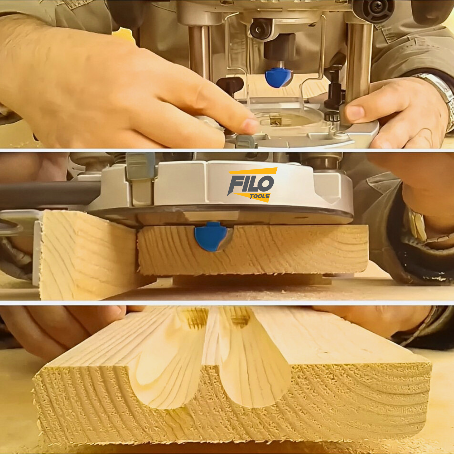 Broca Para Router Media Caña 1/2x1/4" Filo Tools
