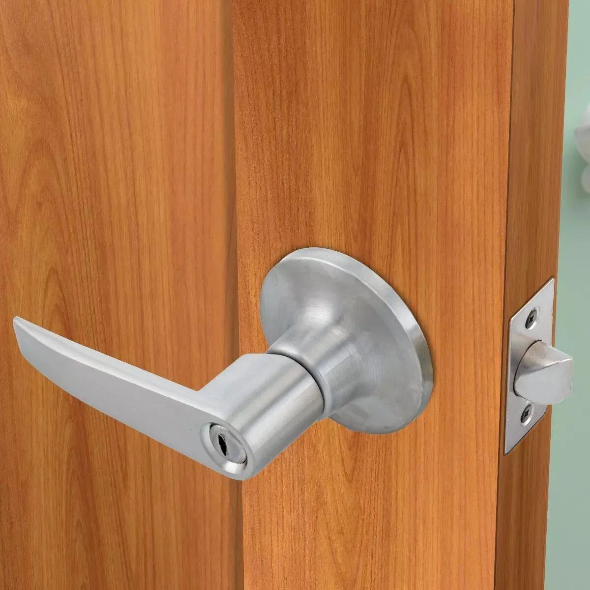 Cerradura Chapa Manija Recta Puerta Recámara Feiteli