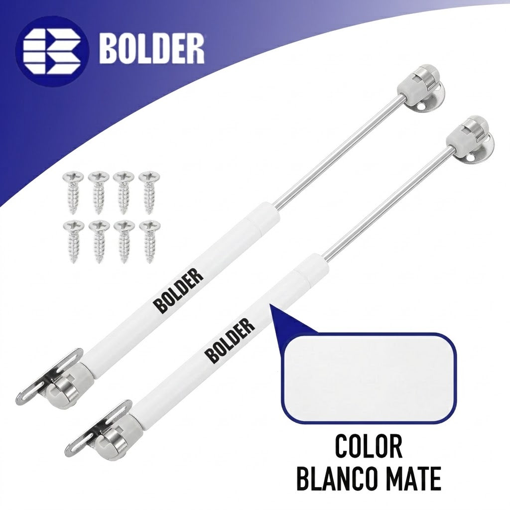 Pistón Elevable De Gas Amortiguador Para Puerta Plegable Blanco Mate